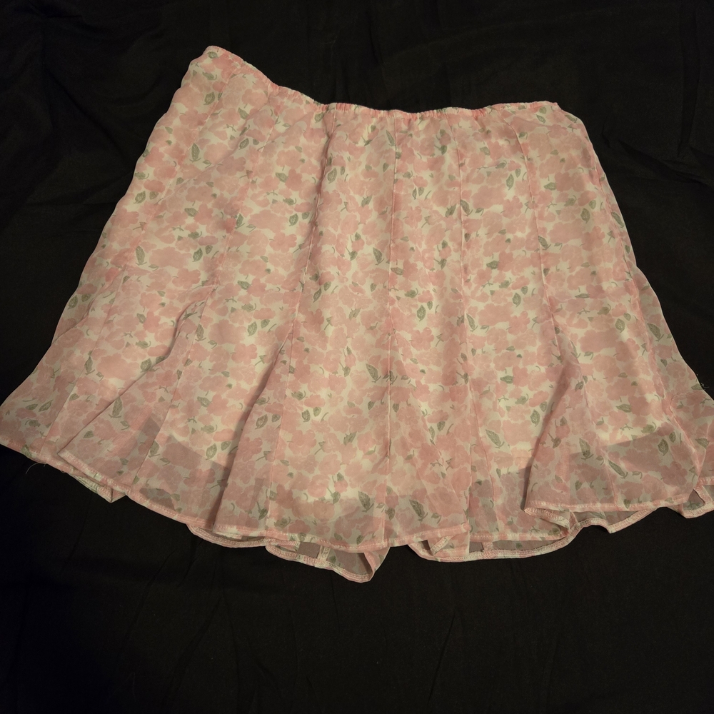 Hollister Pink Floral Skater Skort